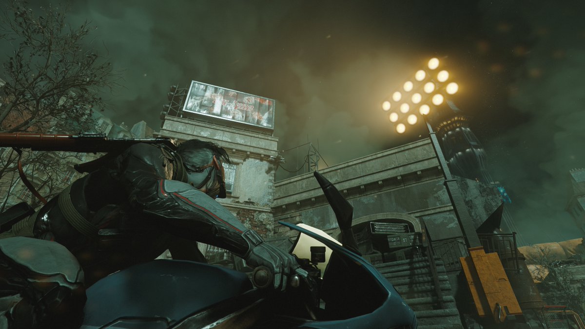 severancegamer's tweet photo. Just amazed with the Warframe 1999 demo. Fresh and brand-new approach, greatly appreciated after this years. Loved the Atomicycle, general theme, and On-lyne advertisements all around the town. I cant wait for the update! #Warframe1999 #Warframe @PlayWarframe https://t.co/EAq96giMRG