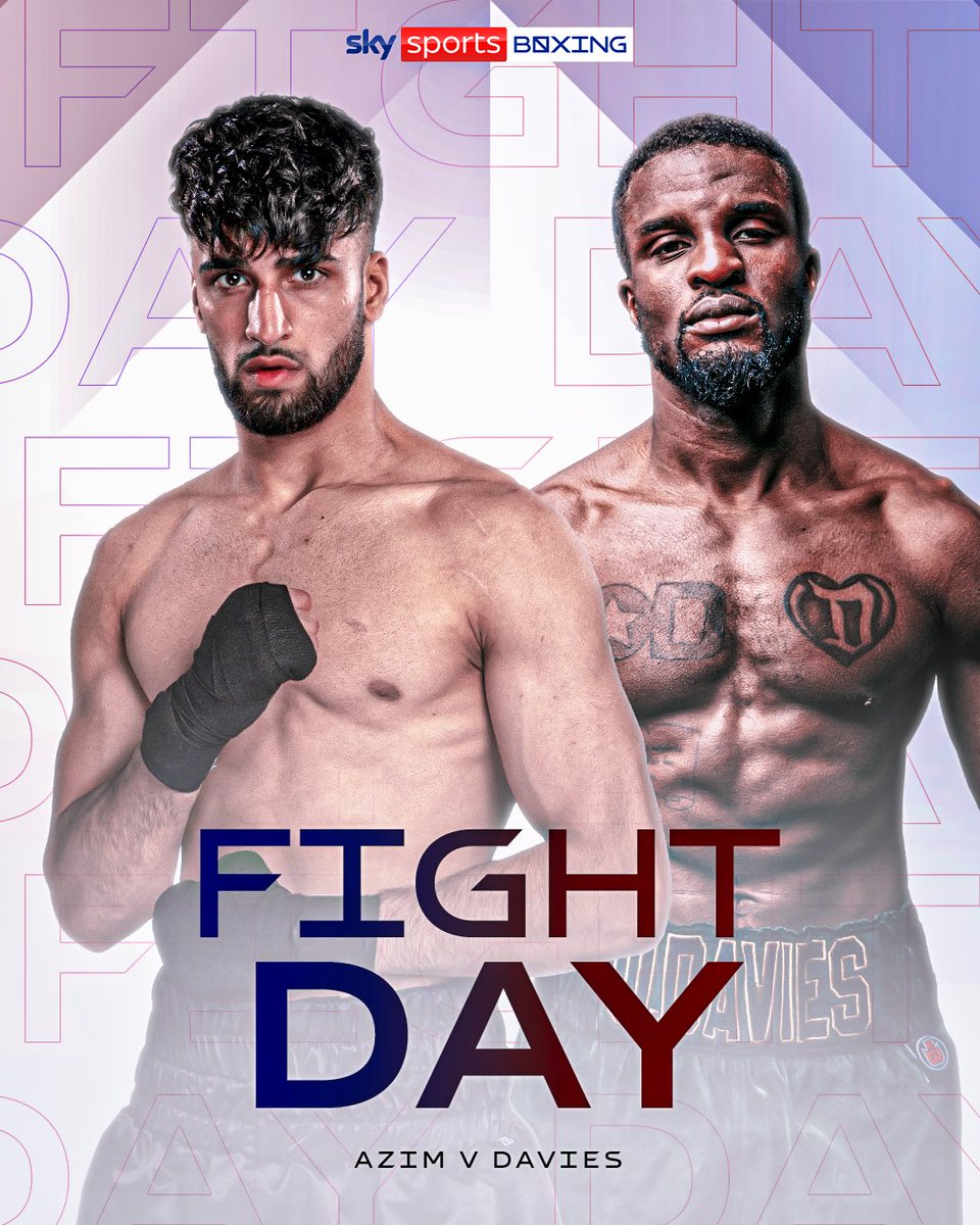 SkySportsBoxing's tweet photo. IT'S FIGHT DAY! 🍿
#AzimDavies | Live on Sky Sports https://t.co/krkuvzPocr