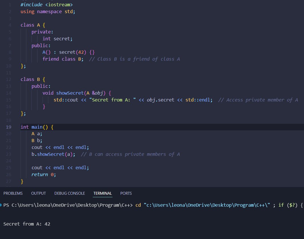 Tarang_Kumar70's tweet image. 🚀 Day 34 of my #100DaysOfCode in C++!
Today, I dived into friend functions, inheritance, and encapsulation
1️⃣ Friend functions that access private data
2️⃣ Implementing single inheritance in C++
3️⃣ Applying encapsulation

#CPlusPlus #LearnProgramming #devjourney #coding #OOPs