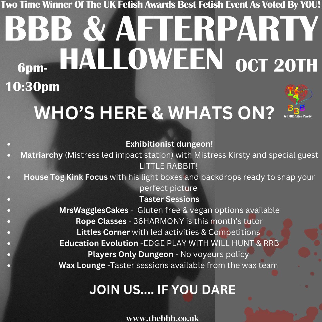 BBBAltFetBazaar's tweet photo. A little check in for tomorrows AfterParty goings on.
Come along and have some fun ๐
#afterparty #playzone #playparty #safespace #community #rope #ropeclasses #shibariclass #workshop https://t.co/rJjaqhyuBp