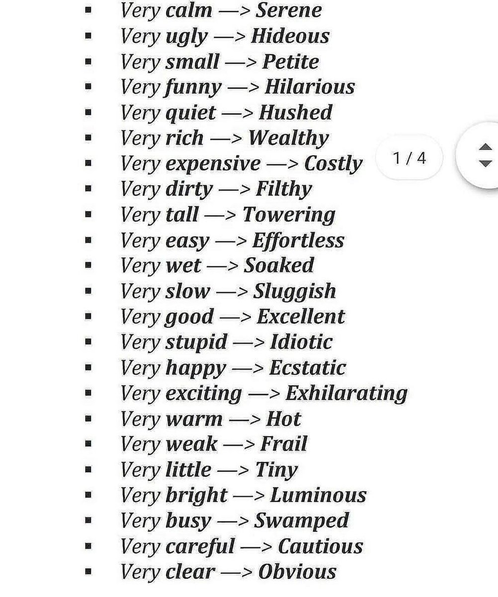 englishwithck's tweet image. Words instead of Very