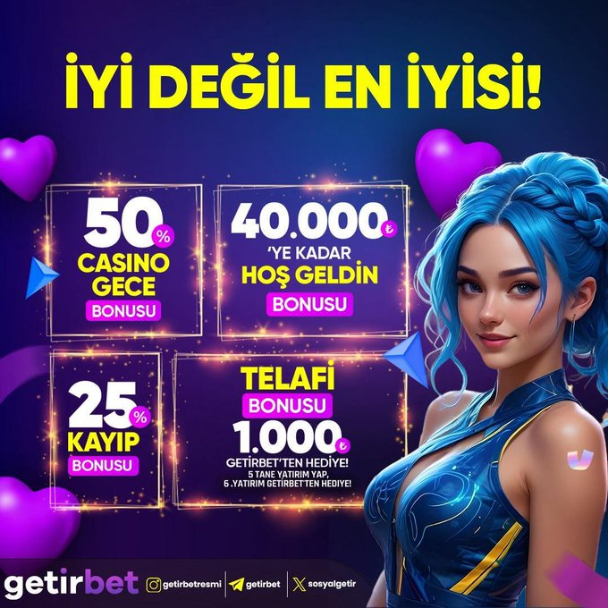 #Getirbet İyi Değil En İyisi!

💸 %50 Casino Gece Bonusu

🎁 40.000₺'ye Kadar Hoş Geldin Bonusu

✅Üyelik için: bankolink.com/kaIuc

#borsa #bist100 Fenerbahçe #sasa Victor Osimhen #ANTvGS #tuprs Kerem Aktürkoğlu #halkaarz