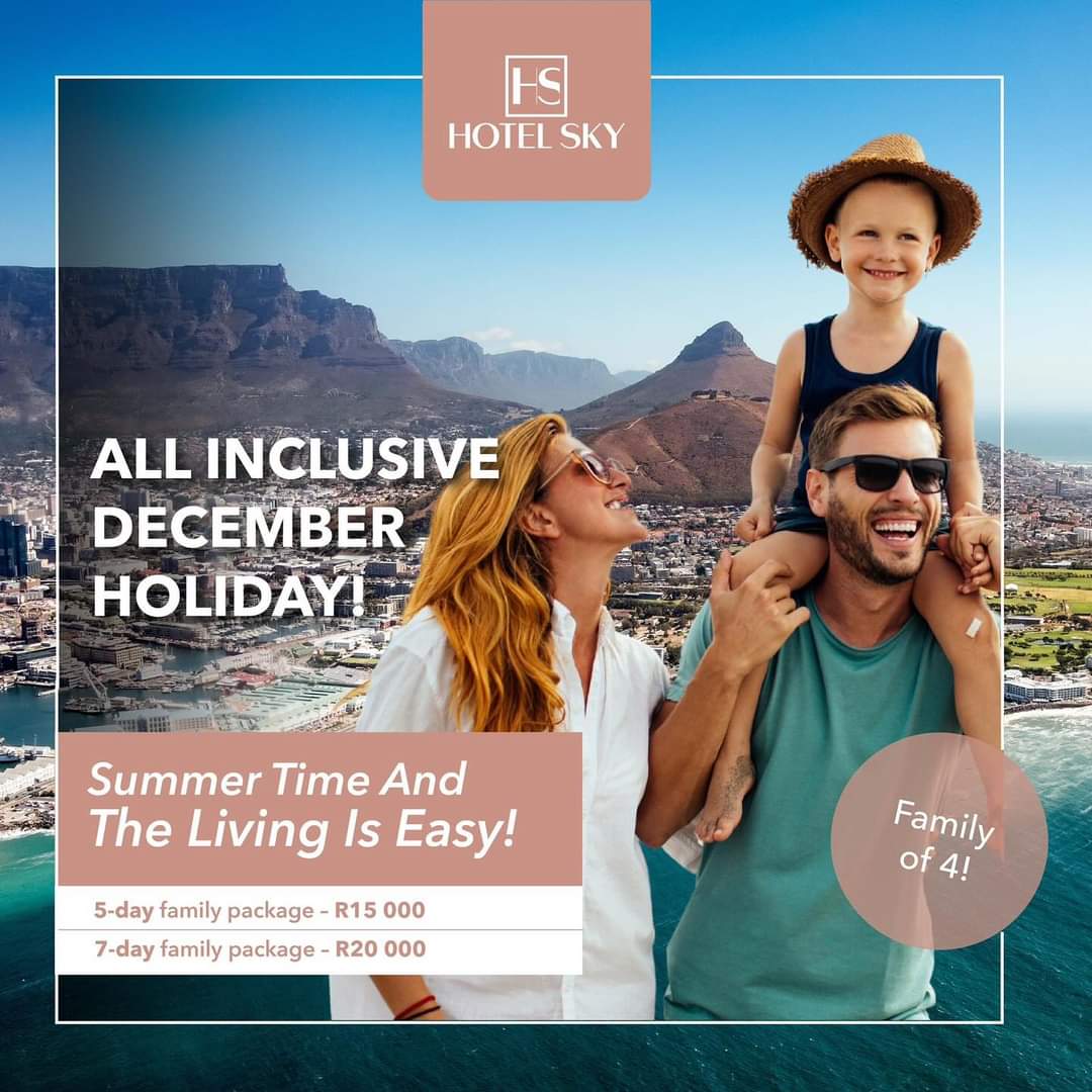 DDEMmanagement's tweet photo. Pack your bags, the ultimate family escape is waiting at @HotelSkySA Cape Town! ✈️🍸

Click to read more: https://t.co/DEJ1aGEJl2
#theddembrand #ddemmanagement #theddemguy #hotelsky #capetown #vacation #offer #bookdirect #familytrip #capetownvibes https://t.co/pKZPALwrA9