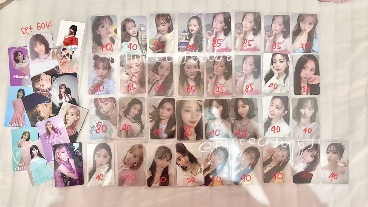 wts ~ izone photocards
 
take all only!

♡ keep = dp 50%
♡ exc. packing and admin fee
♡ sby, ina
♡ total price Rp1.560.000,-

sakura gameboy wonyoung mainan minju candy