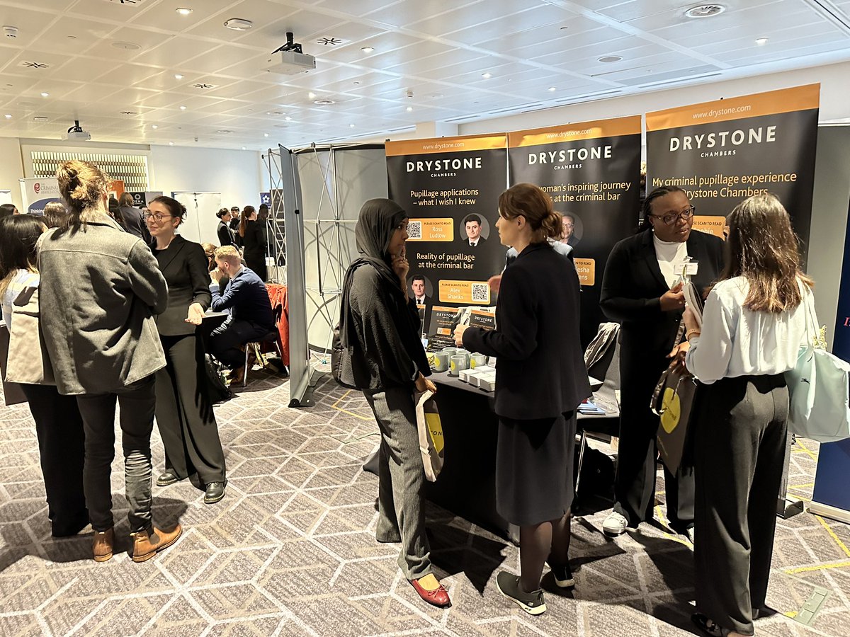 DrystoneCrime's tweet photo. #TeamDrystone busy giving advice and tips to aspiring #criminal #barristers.   

Stand 53. #PupillageFair2024 @thebarcouncil 

#Crime #Students #LawStudents #Pupillage #PupillageFair https://t.co/TLyi1Sb2jr