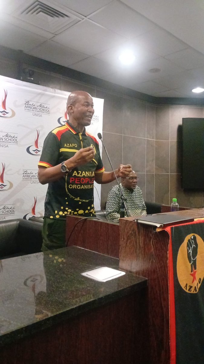 AZAPO_News's tweet photo. The president of AZAPO is on the podium. He is reminding the BC Stalwarts that the movement has come of age. He controversially informed the Stalwarts that the reason why we are here is to "re-recruit you into AZAPO"
#AZAPO
#BC_Stalwarts https://t.co/9Y4dJYSNG4