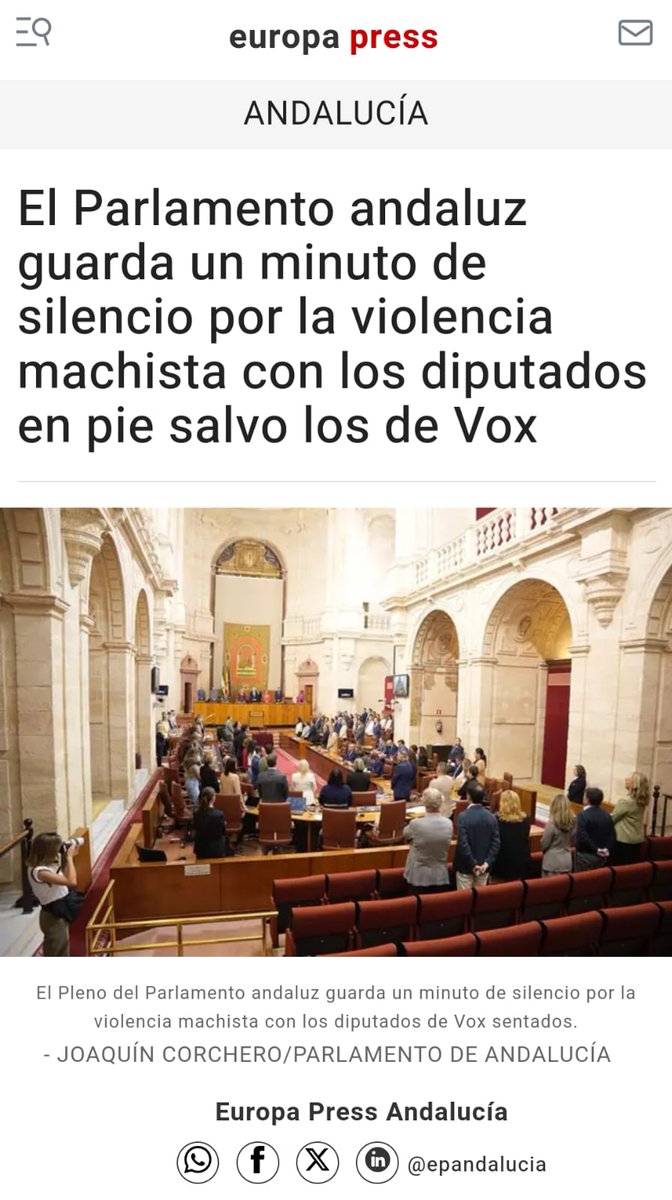 psoedeandalucia's tweet photo. ❌ #Andalucía entera debe conocer cómo desprecian los diputados de Vox en el Parlamento andaluz a las víctimas de violencia de género. 👀

⁉️ ¿A quién puede representar un partido a cuyos parlamentarios no se le remueven las entrañas para levantarse ante un asesinato machista?

📹 Dentro vídeo  ⤵️