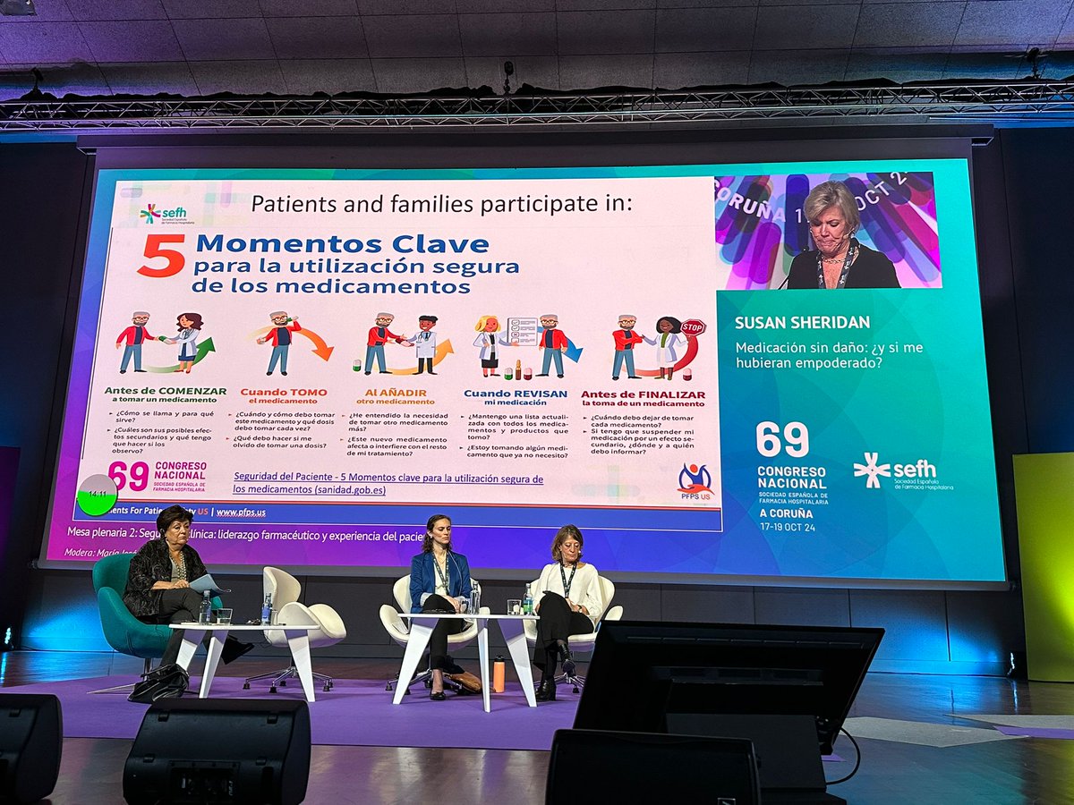 70 Congreso SEFH (@sefhcongreso) on Twitter photo 💊Medicación sin daño: ¿Y si me hubieran empoderado? <a href="/sue_e_sheridan/">Susan Sheridan Boult</a>
⚠5 momentos clave para la utilización segura de los medicamentos:
▪️Antes de comenzar a tomarlo
▪️Al tomarlo
▪️Al añadir otro M
▪️Cuando revisan mi medicación
▪️Antes de finalizar la toma
#sefh24 💊Medicación sin daño: ¿Y si me hubieran empoderado? <a href="/sue_e_sheridan/">Susan Sheridan Boult</a>
⚠5 momentos clave para la utilización segura de los medicamentos:
▪️Antes de comenzar a tomarlo
▪️Al tomarlo
▪️Al añadir otro M
▪️Cuando revisan mi medicación
▪️Antes de finalizar la toma
#sefh24