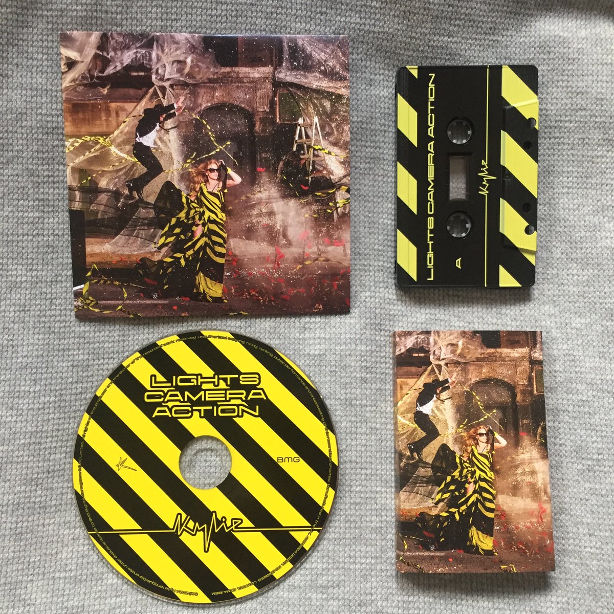 mike73ster's tweet photo. Lights Camera Action (Cassette and CD Single) #KylieMinogue #LightsCameraAction #Cassette #CompactDisc @kylieminogue @TownsendMusicUK https://t.co/x1Kr0vqP72