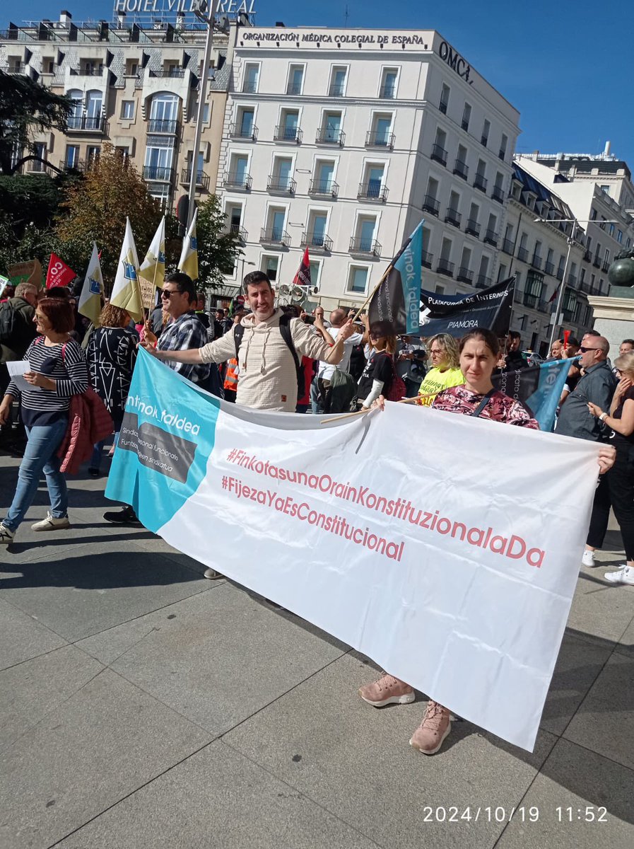 Arrancando motores para la manifestación a favor de la estabilidad de los EP en temporalidad ilícita #QuienesEstamosNosQuedamos 
#19OYoVoy # FijezaYa