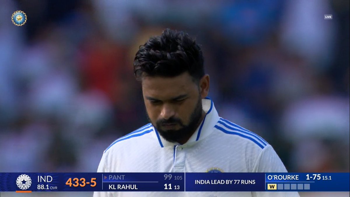 naraynan7's tweet photo. Well deserved century got missed by one run unlucky pant 😔 hard luck
Well played 👍🔥🔥💥
#INDvNZ #Pant https://t.co/HLpwZU0qD4