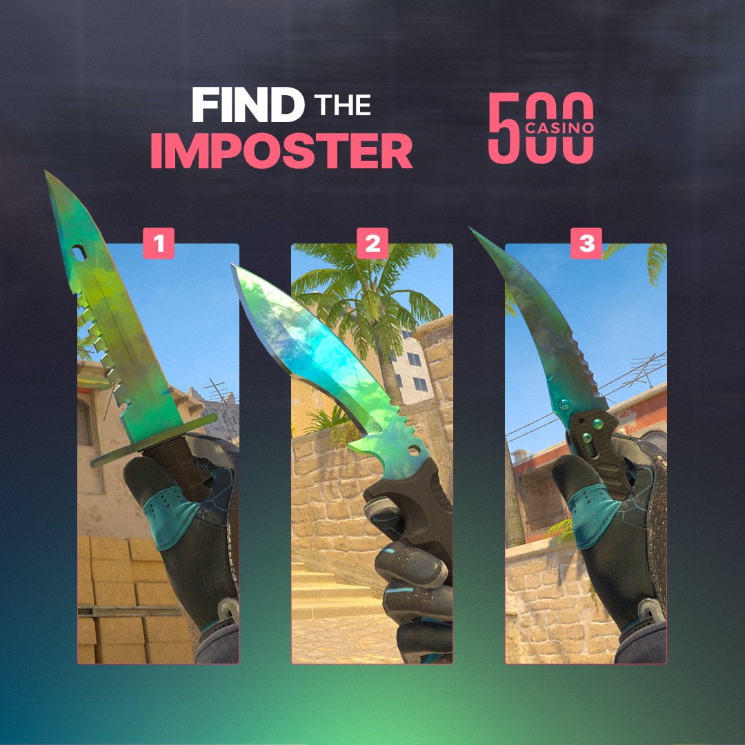 CSGO500's tweet photo. Find the imposter, and a random person wins some balance on 500Casino! 🔁 https://t.co/wjnHnRpVQq