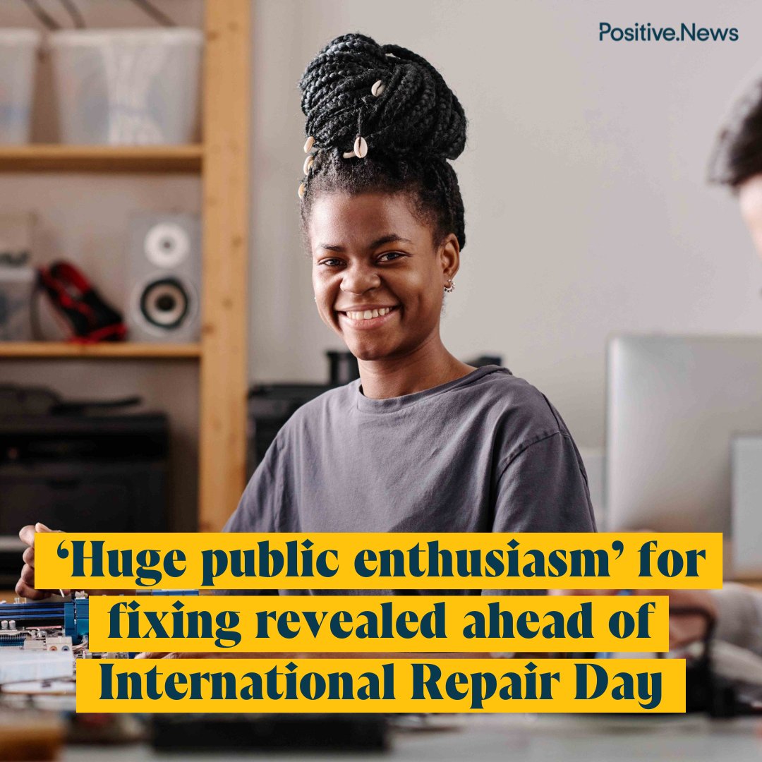 “We’ve loved watching the UK community repair movement thrive in recent years and it’s great to see that this is now happening across the world” – Fiona Dear of the UK-based <a href="/RestartProject/">The Restart Project</a>

positive.news/society/public…