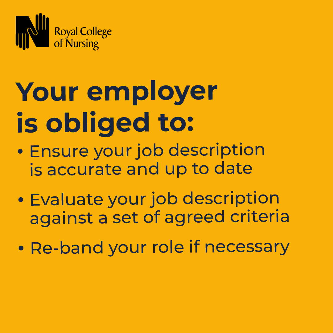 theRCN's tweet photo. Role profiles are more than words on a page - they’re the key to every NHS nursing professional being recognised for the responsibility and skills required in their role.  

Find out how job evaluations can help you get the recognition you deserve: https://t.co/iKOlraf52B https://t.co/nluZewM8vX