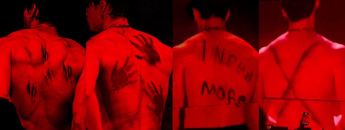 backsdoors's tweet photo. bang chan’s back marks for railway are getting more insane with each performance…. https://t.co/wD9ui6Kqne