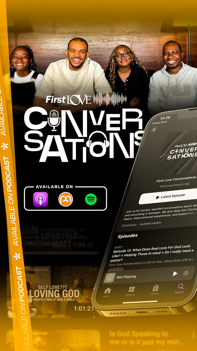 FirstLoveCenter's tweet photo. We come bearing GREAT NEWS!🤩

First Love Conversations is now available on podcast!!🎉

Catch ALL the episodes of our exciting new show on demand on Apple Podcast, Spotify and Podcast Addict!

Continue to stay spiritually connected on the go with FLOC!

Spread the worddd!🎉

#floc