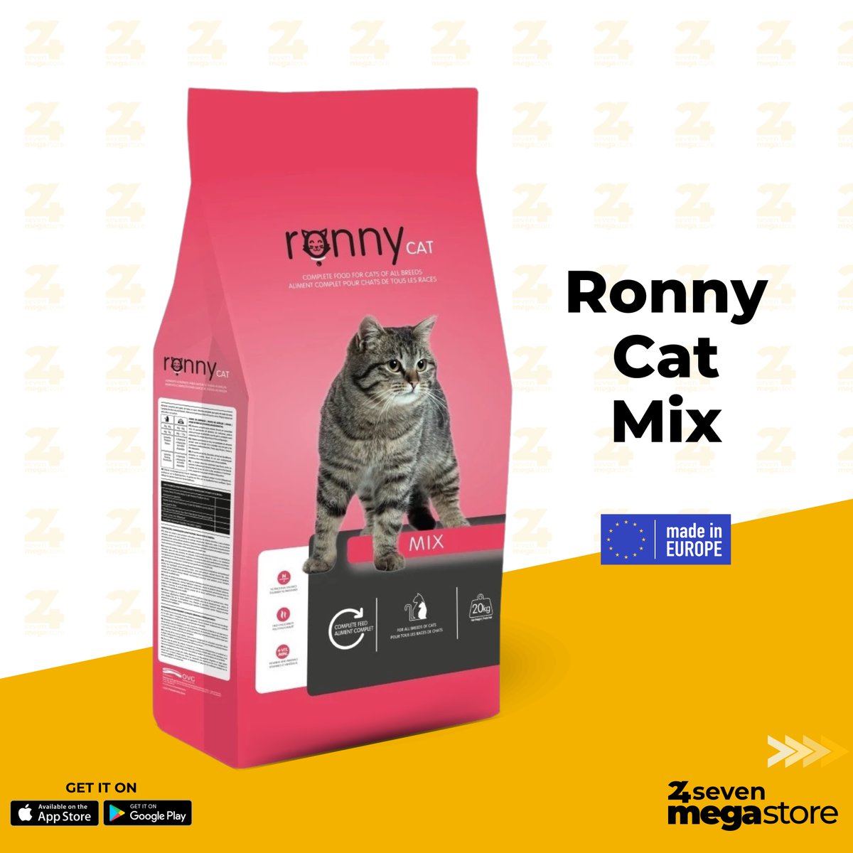 shop247_kw's tweet photo. Ronny Mix Cat Dry Food 20 kg

Download iOS App
https://t.co/2832Fyho3V

Download Android App
https://t.co/HTNV9GzARI

WhatsApp +96564448781

Complete and balanced dry food for adult cats.

#ronnycat #ronnycatkw #cat #shop247 #q8 #q8pet #24seven #Kuwait #24sevenmegastore https://t.co/BumkVG4qu3