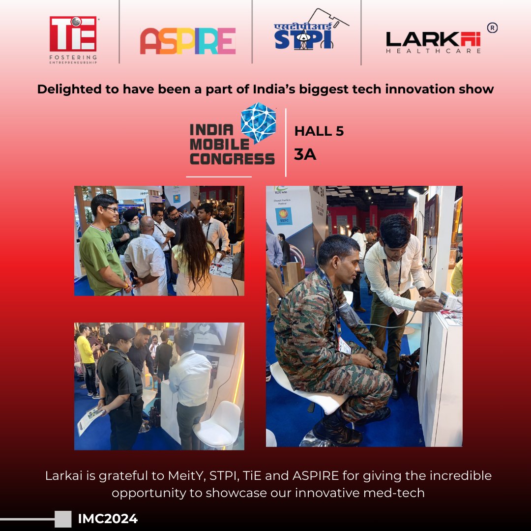 Larkai Healthcare is honored to have participated in the India Mobile Congress. Inaugurated by Shri <a href="/narendramodi/">Narendra Modi</a> , the event highlighted sustainable technology solutions, AI and blockchain. 

#IMC2024 #TechRevolution #FutureOfTech #EventOfTheYear #TheFutureIsNow #IMCAspire