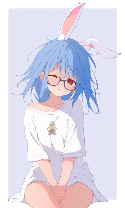 おはぺこ(ᐡ_  ̫ กᐡ) 。゜#ぺこらーとメガネ差分も! 