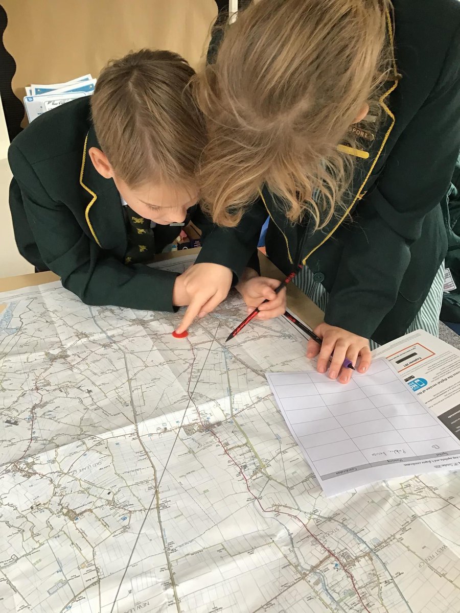 Real life learning in year 5! In a world where GPS is the norm we are teaching traditional map reading skills using 4 digit coordinates to identify key locations! #Map <a href="/OrdnanceSurvey/">Ordnance Survey</a> #EducationForAll <a href="/GoodSchoolsUK/">The Good Schools Guide</a>