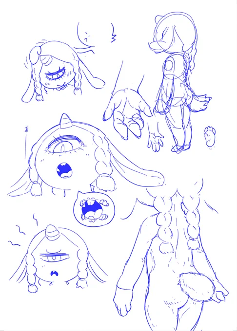 ジャッキーとクリスを作った時に描いたラフ 