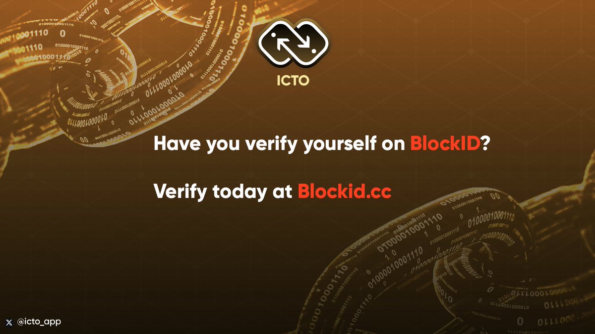 🚨 Attention to all $ICP community members!

It's very important for everyone to verify themselves on BlockID before the start of our second testnet that will be starting on the 25th of Oct by 2PM UTC

Testers will be rewarded with our tokens after a successful SNS. 

We will