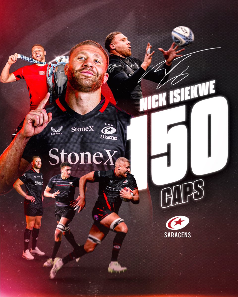 1️⃣5️⃣0️⃣ and so many more to come.

<a href="/NickIsiekwe/">Nick Isiekwe</a> 🔥

#YourSaracens💫