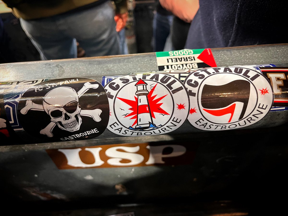 FCSPEastbourne's tweet photo. Beyond proud! 
What an atmosphere that was!! 
🤎🤍❤️

#fcsp #fcstpauli #awayday https://t.co/TrsZAc13Qx