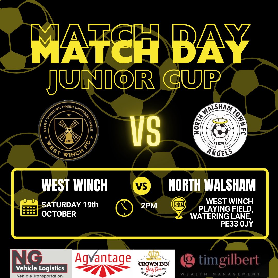 GAME DAY⚽️ - We are at home this week, come along &amp; show your support in the second round of the junior cup💛🖤💛🖤