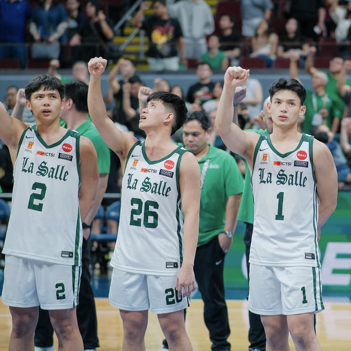 tj_canino's tweet photo. FINAL FOUR-BOUND SECURED! 🤩

The 🏹 DLSU Green Archers are the first team to secure a 🎯FINAL FOUR SLOT in the UAAP Season 87 men’s basketball tournament.

Time to breathe, Green Archers fans! I’m not crying, you are!🫵😮‍💨 https://t.co/0P4Eyh710y