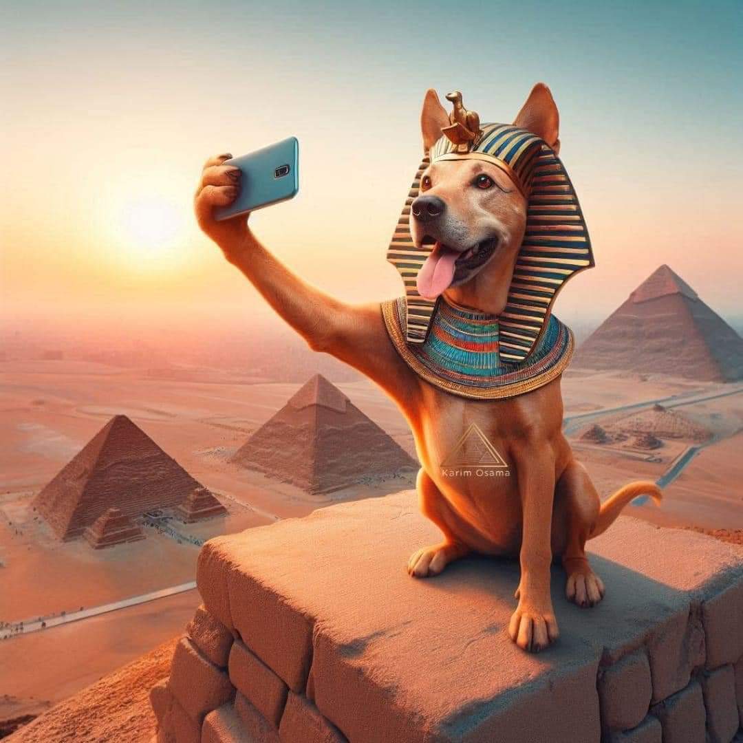 engazatmasr2020's tweet photo. الكلب المصري الذي تسلق الهرم أصبح تريند الصحف العالمية. https://t.co/abuGqp0iZL