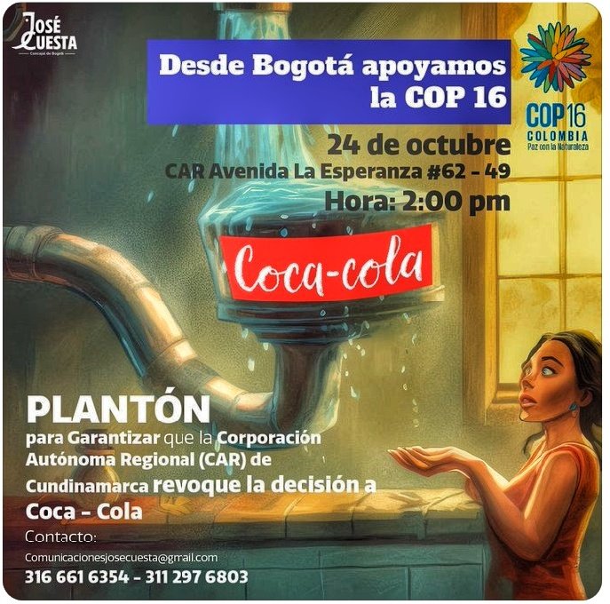 LACALERAFM's tweet photo. #PLANTÓN‼️ exigiendo a @CAR_Cundi revocatoría de concesión  a #INDEGA @ManantialCol en #LaCalera 
#ElAguaEsDelpueblo
#ElAguaSedefiende
@jcuestanovoa @Ccajar @FIANColombia @Dejusticia @CarmenzaMondrag @javier_cgUP @BerthaNeris https://t.co/hhDczHbSBA