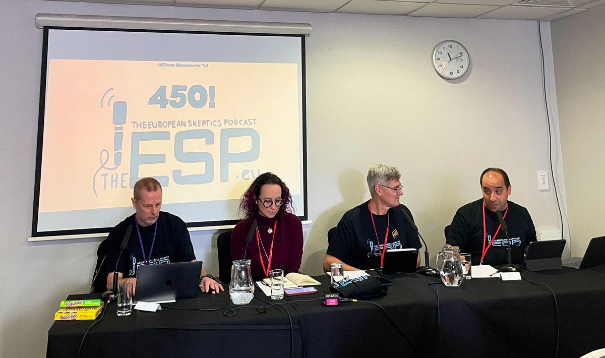 Live <a href="/espodcast_eu/">The European Skeptics Podcast</a>  on the stage with lovely <a href="/ClaireAccendit/">Claire Klingenberg 🏳️‍🌈🇪🇺🇺🇦</a> and <a href="/BrianEggo/">Eggman Waffler</a> 

Congratulations for the episode 450!
