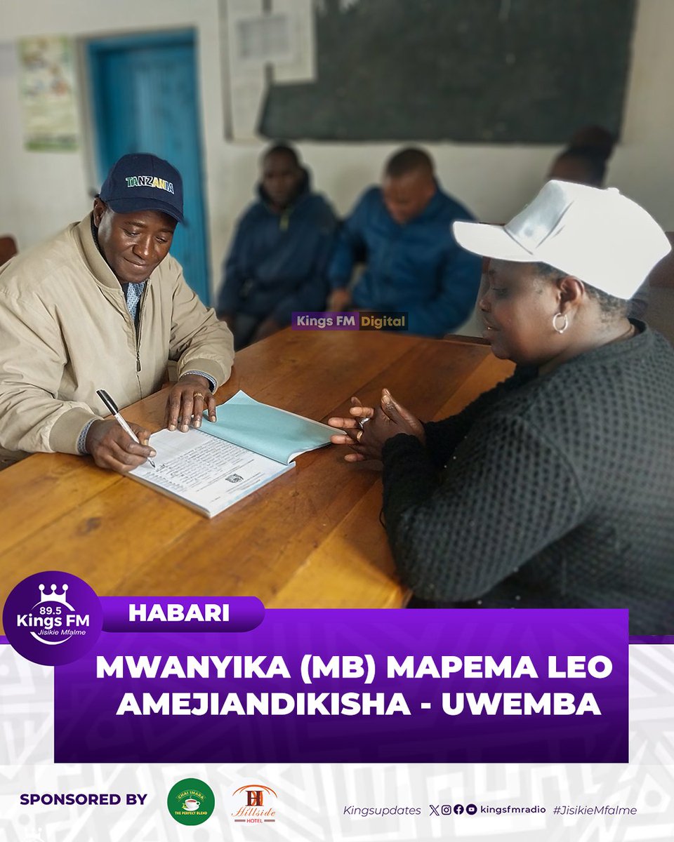 Mwenyekiti wa Bunge la Jamhuri ya Muungano wa Tanzania ambaye pia ni Mbunge wa Jimbo la Njombe Mjini <a href="/DeoMwanyika/">Deo Mwanyika</a>  Oktoba 19, 2024 amejiandikisha katika Daftari la Wapiga Kura kwa ajili ya Uchaguzi wa Serikali za Mitaa 2024, Mwanyika amejiandikisha katika Mtaa wa Uwemba,Njombe