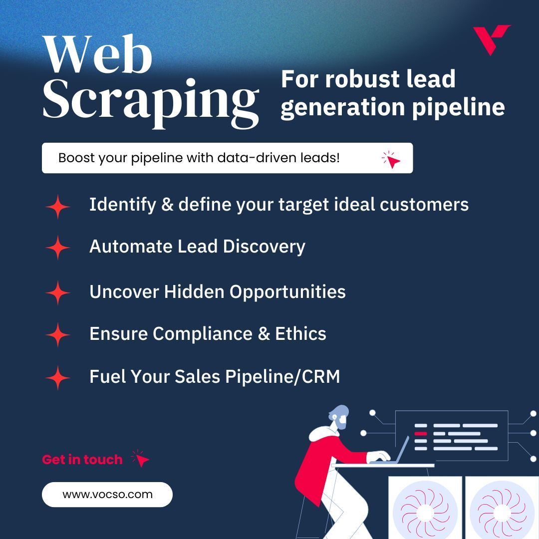 🚀 I've used web scraping to create a solid lead generation pipeline for our clients.

🎯 Pinpoint Ideal Customers
⚡ Automate Lead Discovery
💡 Uncover New Opportunities
💥 Fuel Our Sales Pipeline

Let’s chat! 💬 #LeadGeneration #SalesFunnel #DataAutomation #BusinessGrowth