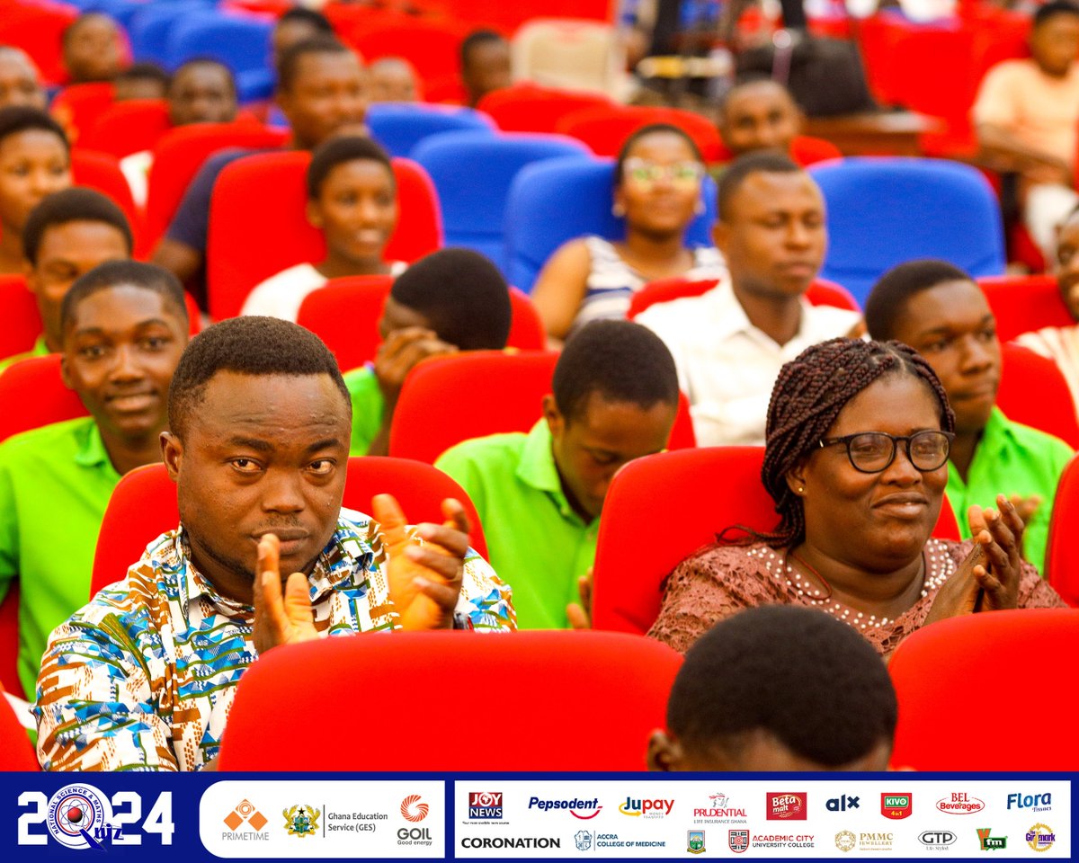 NSMQGhana's tweet photo. SGS AUDITORIUM

End of Round 2:

St. John's School: 25pts
Okuapemman School: 18pts
St. John's Grammar School: 16pts

Round 3 is next. 

#NSMQ2024 #NSMQOneEighth #Primetime https://t.co/8a7pKAnQRl