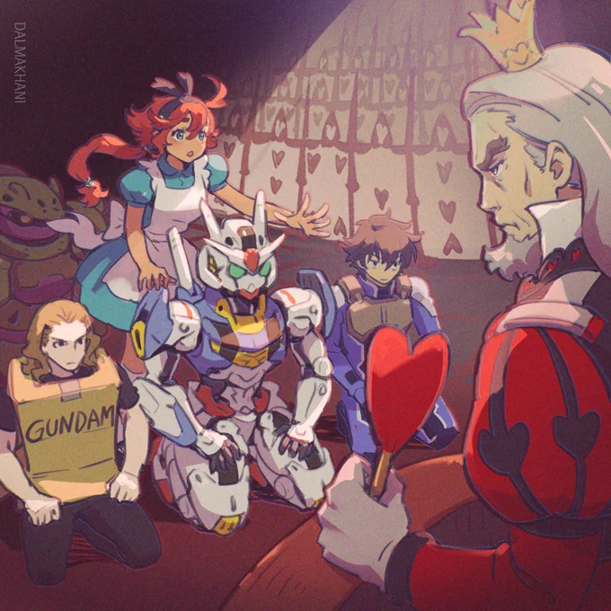 Suletta in Wonderland 8ガンダムは廃棄処分エアリアルはガンダムではありません#水星の魔女 #G_Witch 