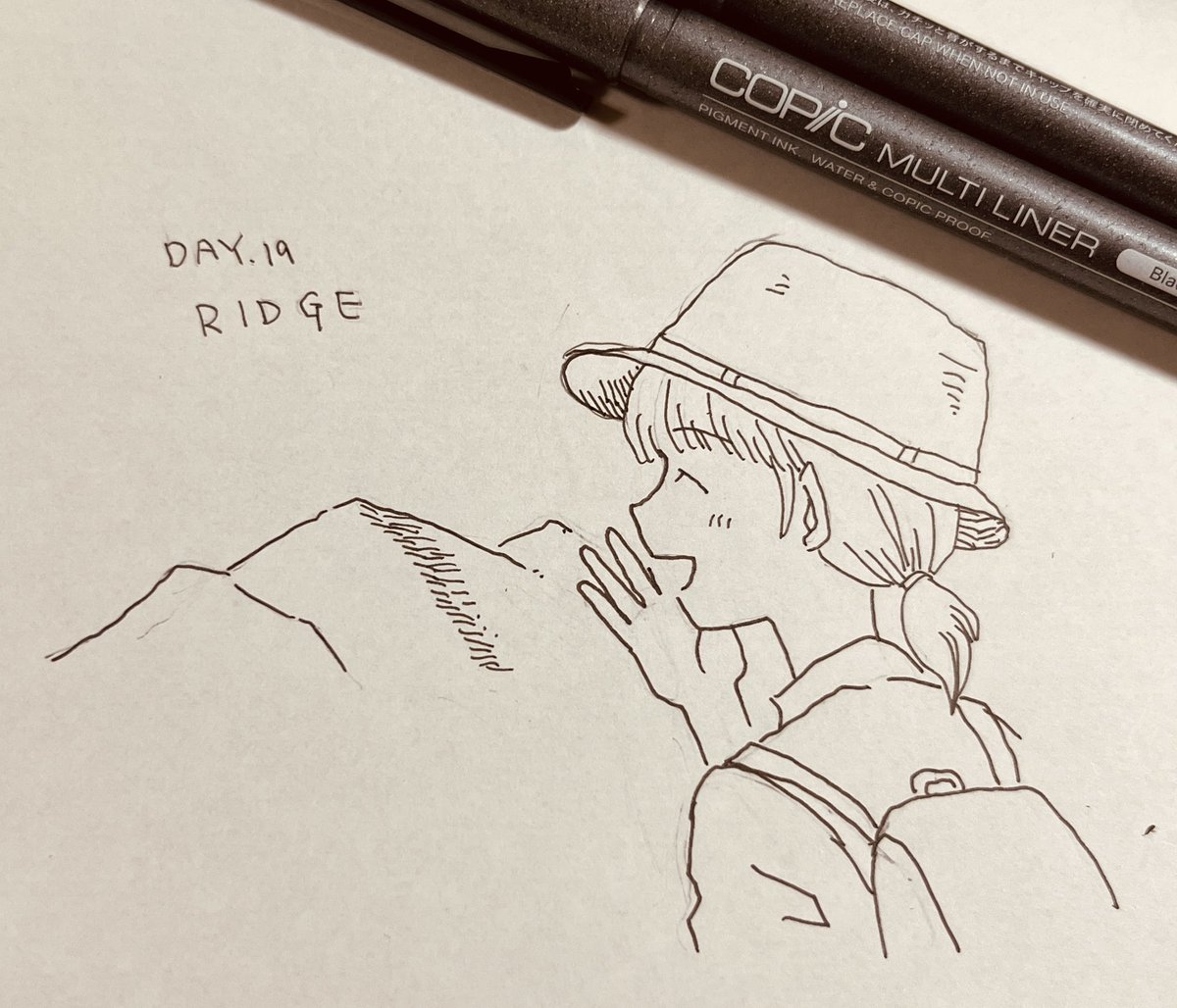 #inktober #inktober2024
DAY19:ridge/尾根 