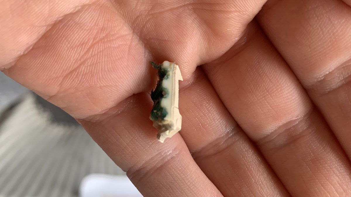 _glennclarke's tweet photo. @AldiUK piece of rubber found in your bratwurst lads. I called your number but they weren’t helpful… already eaten two… https://t.co/7eWDnHbA5y