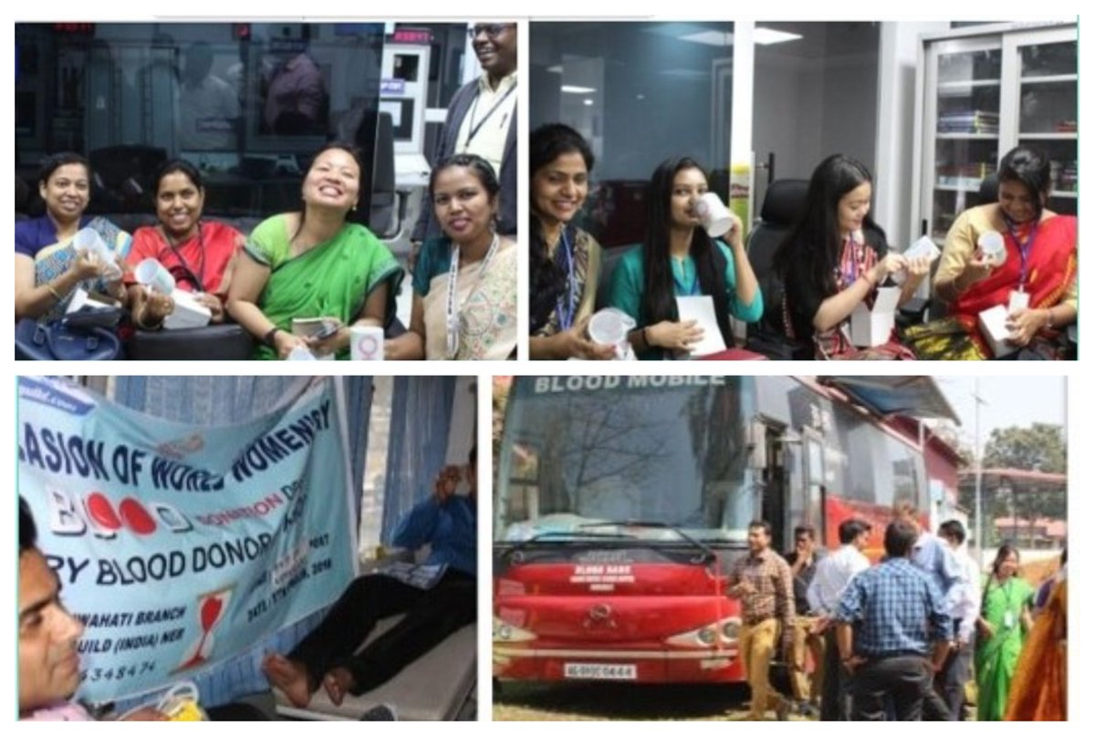 rsatcguildner's tweet photo. ATC Guild (I), NER Celebration of Women’s Day 2018✈️ATC Guild (I), NER organised a Blood Donation Camp at LGBI Airport, Guwahati🩸#AirTrafficController #ATCGuild #ATCGuildNER #IFATCA #SheControlsTheSky #IWD 
#BloodDonation #SaveLives
#LadyATCOs #AviationTrailblazers https://t.co/Ct3Ku5flZT