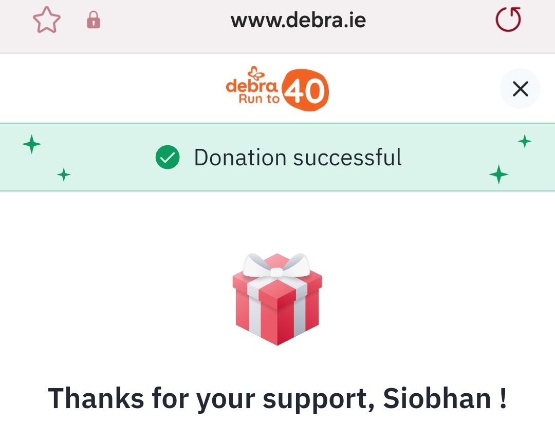 Mams.ie Siobhán (@mams_ie) on Twitter photo Just donated <a href="/debraireland/">Debra - The Butterfly Skin Charity</a> 🦋
Does anyone how it's going? What's the total at now? Hope they surpass the 400k goal. Well done <a href="/emmafogarty1984/">Emma Fogarty</a> #ColinFarrell &
<a href="/RTELateLateShow/">The Late Late Show</a> for raising awareness & much needed funds!
debra.ie/?form=runto40 Just donated <a href="/debraireland/">Debra - The Butterfly Skin Charity</a> 🦋
Does anyone how it's going? What's the total at now? Hope they surpass the 400k goal. Well done <a href="/emmafogarty1984/">Emma Fogarty</a> #ColinFarrell &
<a href="/RTELateLateShow/">The Late Late Show</a> for raising awareness & much needed funds!
debra.ie/?form=runto40