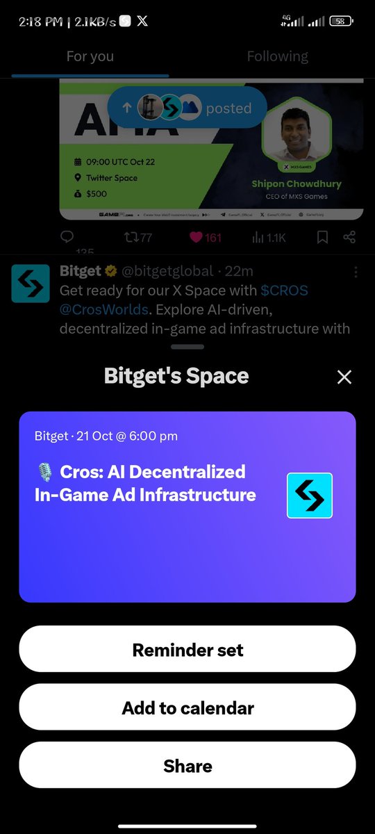 wyskasjerome's tweet photo. @bitgetglobal @CrosWorlds I’ll be attending the upcoming AMA by @CrosWorlds. @BerylWeave87421 @MaricelSG @amillielaverene https://t.co/WhNtyzqBpt