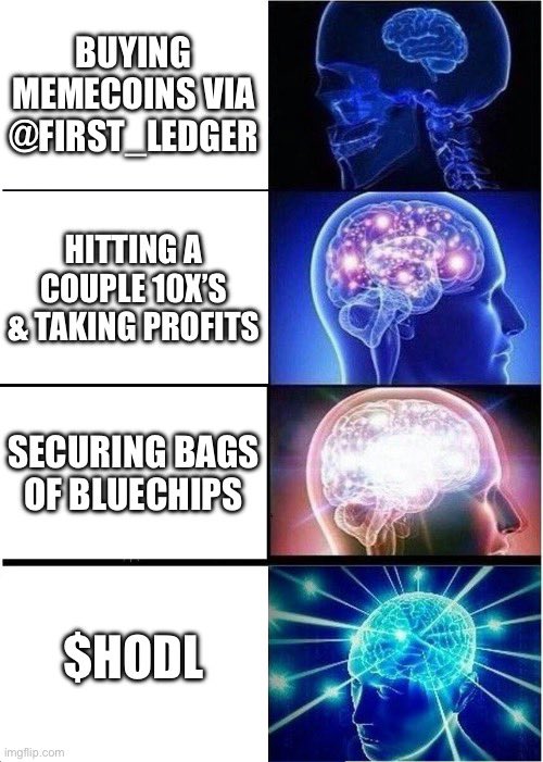 #XRP fam are sidelining yourself or have you taken the plunge into #memecoin season on the #XRPL?🤔💭

Don’t be your own worst enemy and deny yourself opportunity!👏

Here, take my referral link and get started:
t.me/firstledger_bo…

$HODL is for diamond hands💎✊

#HODLSTRONG