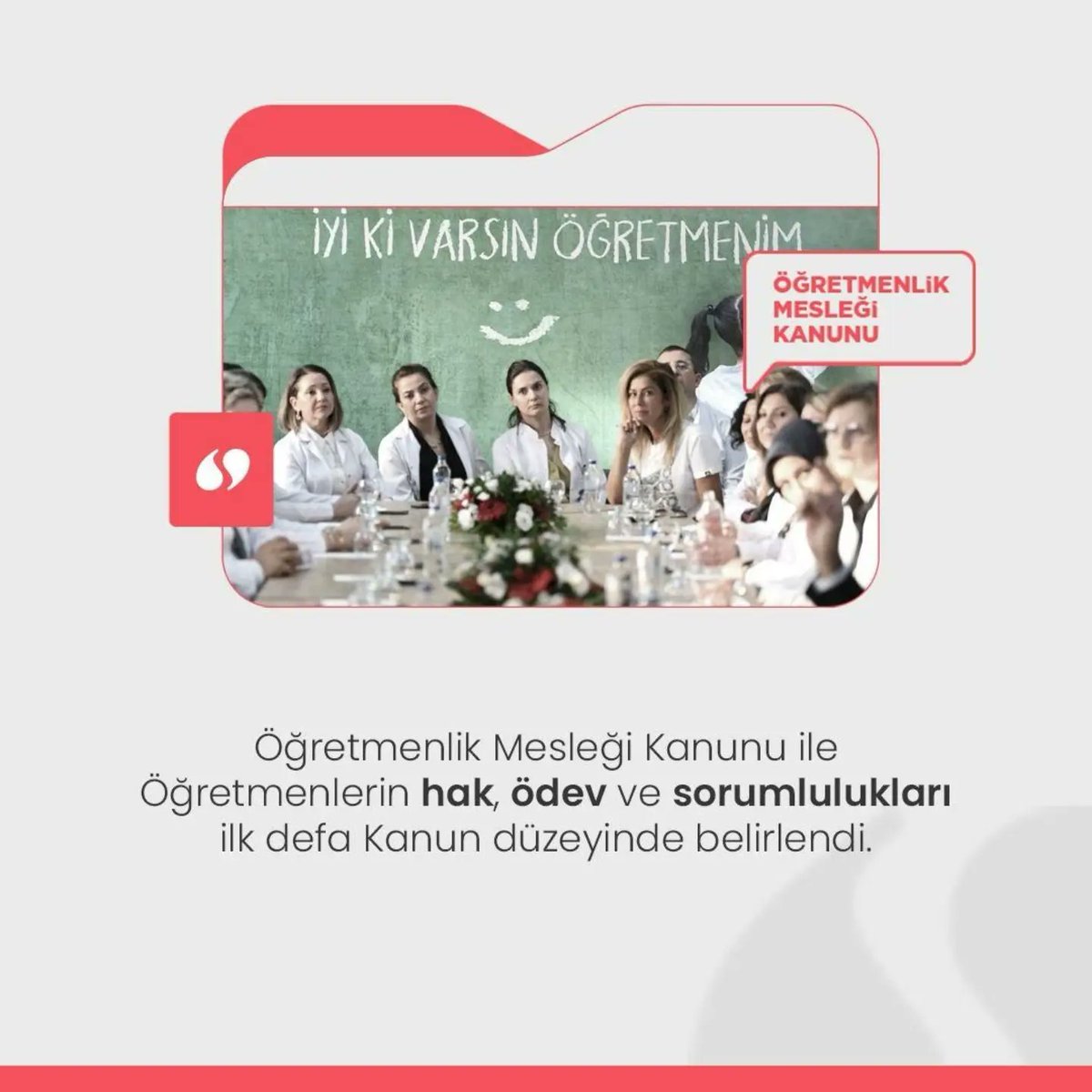 KihoNf's tweet photo. Öğretmenlerin meslek öncesi yetiştirilmelerinden mesleğe girişleri, meslek içinde ilerlemeleri, mesleki gelişimleri, hak, ödev ve sorumlulukları gibi birçok hususları düzenleyen öğretmenlik mesleğine özgü Öğretmenlik Mesleği Kanunu Resmî Gazete’de yayımlanarak yürürlüğe girdi. https://t.co/9qXFPhqIs0