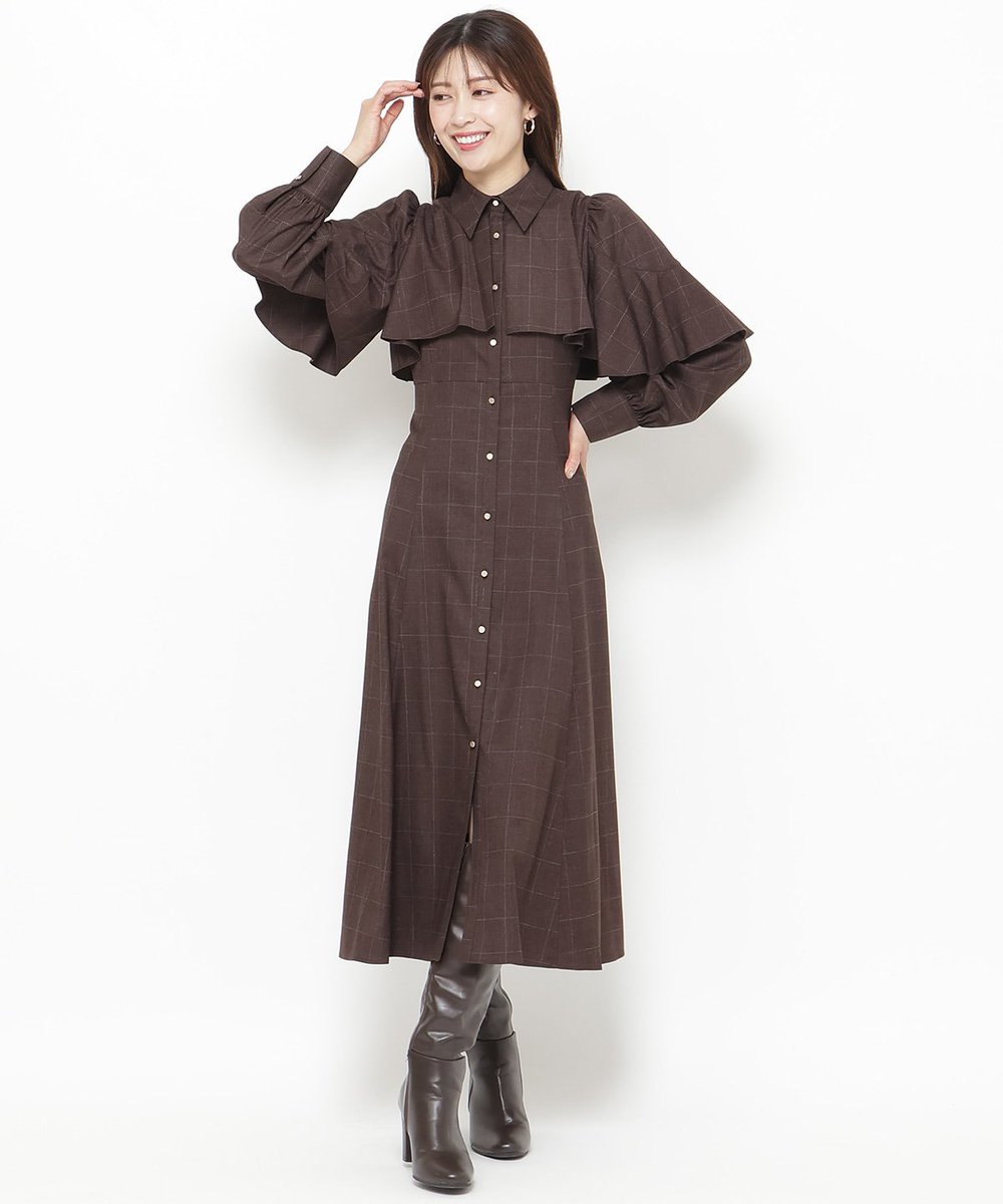 UNITEDTOKYO 欅坂46森田ひかるさん着アシメケーププリーツワンピース UNITEDTOKYO 欅坂46森田ひかるさん着アシメケーププリーツ