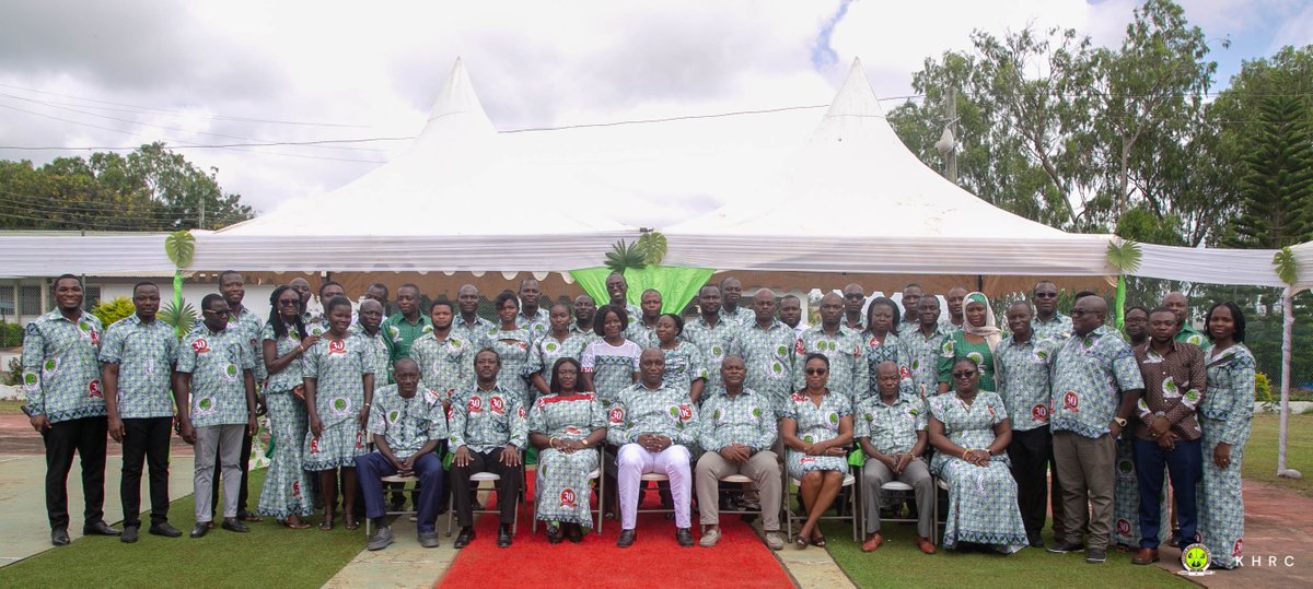 KhrcGhana's tweet photo. Today, we gathered at the @KhrcGhana Tennis Court to thank God for leading us through 30 years of impactful health research. This journey would not have been possible without the tireless efforts of our committed staff.

#KHRC30Years #ThanksgivingService

https://t.co/Gbgpb8r10V https://t.co/hPtumYbv41