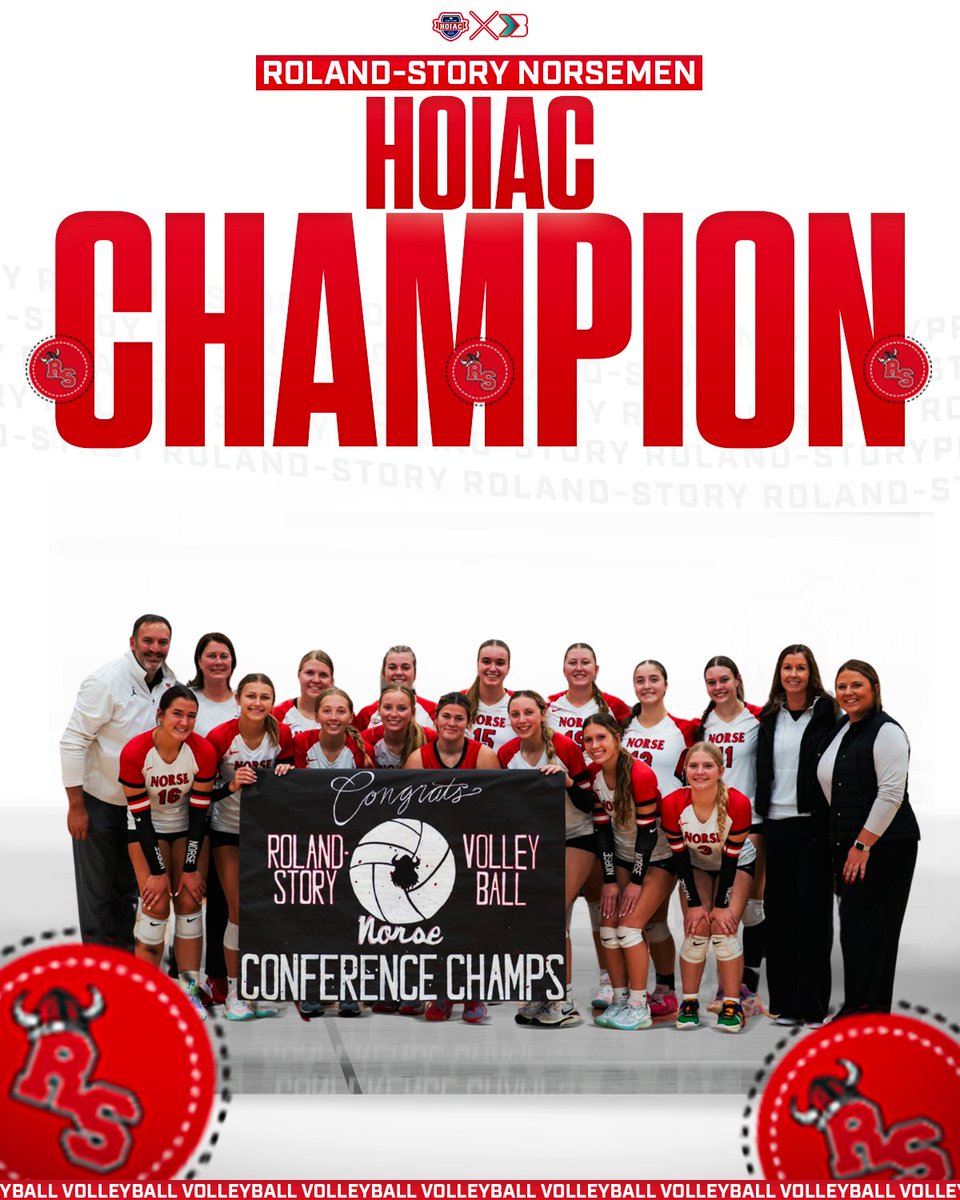 𝓒𝓗𝓐𝓜𝓟𝓢

Roland-Story claims the HOIAC title in volleyball!

#HOIAC #iahsvb

📸: Roland-Story Volleyball Twitter