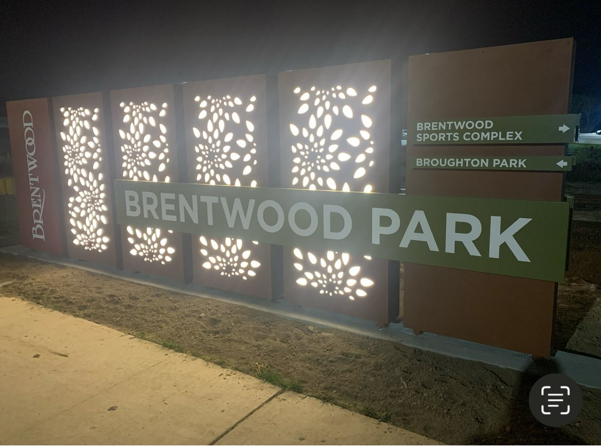 Finishing touches on our spectacular Brentwood Park.