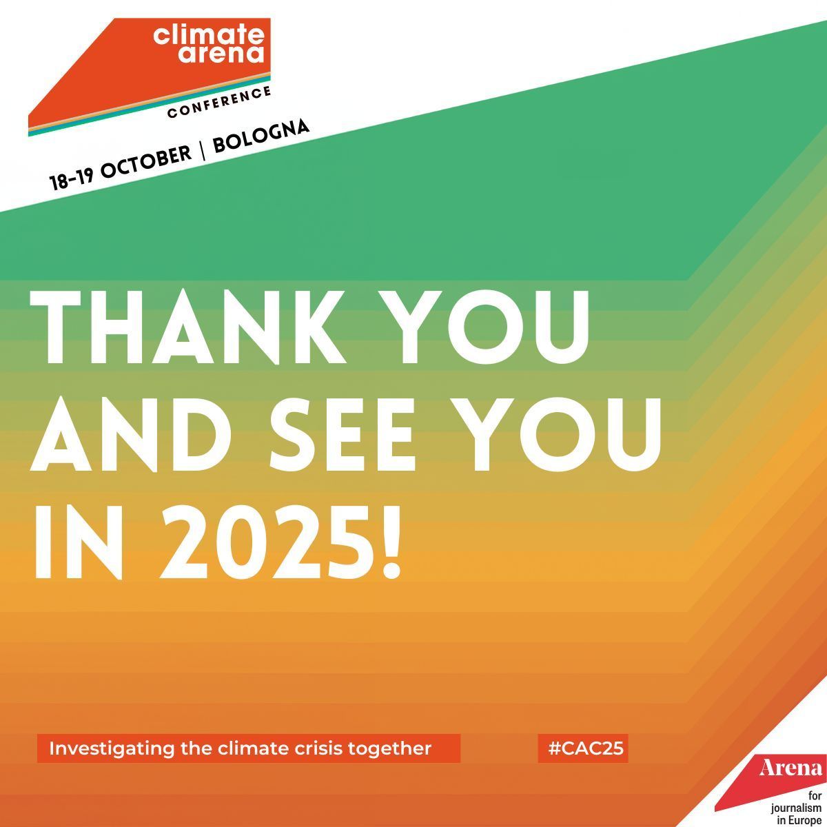 #ClimateArena 2024 has officially ended, and what an incredible two days it’s been! 👏

Huge thanks to over 200 participants for the rich discussions, new ideas, and cross-border collaborations 🙏🏼

We’re already excited for next year’s edition—will you join us in 2025? 👀 #CAC24