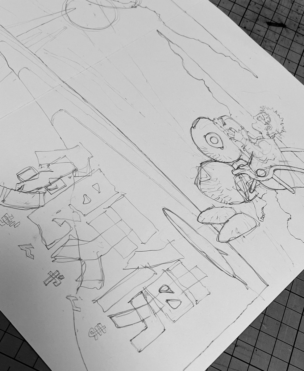 わからん わからんっていいながら描いてる 